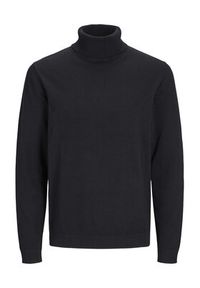Jack & Jones - Jack&Jones Golf Basic 12287649 Czarny Regular Fit. Typ kołnierza: golf. Kolor: czarny. Materiał: bawełna