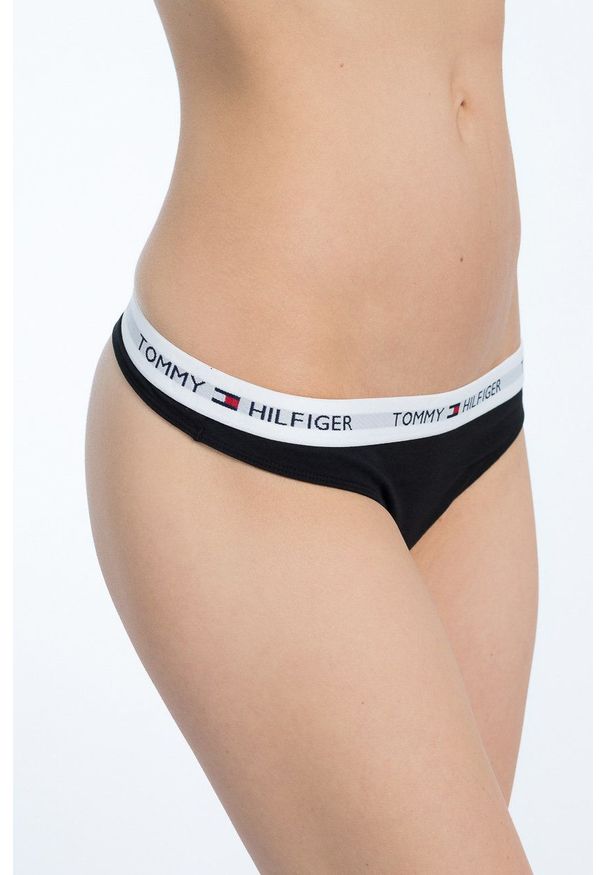 TOMMY HILFIGER - Tommy Hilfiger - Stringi. Kolor: czarny