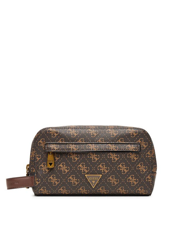 Guess Kosmetyczka PMMILO P5461 Brązowy. Kolor: brązowy. Materiał: skóra