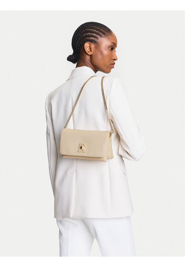 TOMMY HILFIGER - Tommy Hilfiger Torebka AW0AW17462 Beżowy. Kolor: beżowy. Materiał: skórzane