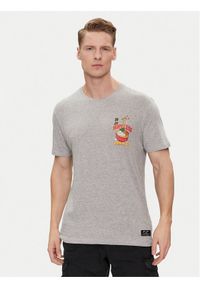 Brave Soul T-Shirt MTS-149TAKEAWAY Szary Straight Fit. Kolor: szary. Materiał: bawełna #1
