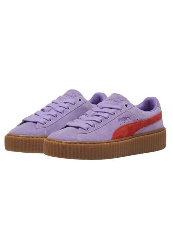 Buty do chodzenia damskie Puma Creeper Phatty. Okazja: na co dzień. Kolor: wielokolorowy, fioletowy. Materiał: zamsz, materiał. Szerokość cholewki: normalna. Sport: turystyka piesza