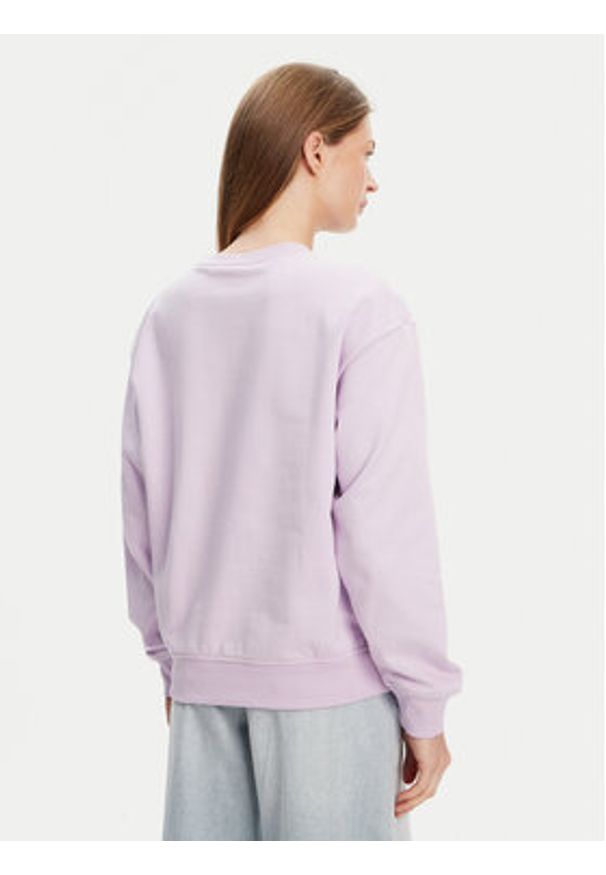 Calvin Klein Jeans Bluza Monologo LV047B234G Fioletowy Relaxed Fit. Kolor: fioletowy. Materiał: bawełna