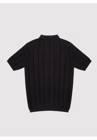 Pako Lorente - PAKO LORENTE - Czarne polo swetrowe w prążek. Okazja: na co dzień. Typ kołnierza: polo. Kolor: czarny, beżowy. Materiał: bawełna. Długość rękawa: krótki rękaw. Długość: krótkie. Wzór: prążki. Styl: casual #3