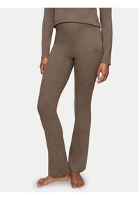 Triumph Spodnie piżamowe Smart Thermal 10221491 Brązowy Slim Fit. Kolor: brązowy. Materiał: syntetyk #1