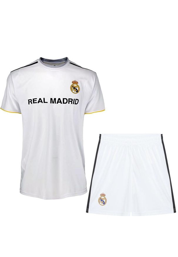 Real Madrid - Real Madryt komplet koszulka spodenki junior RM1KTK124 164 biały. Kolor: biały. Sport: piłka nożna