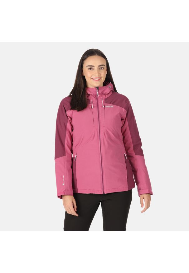 Regatta - Kurtka turystyczna zimowa damska Highton ze stretchem. Kolor: fioletowy. Sezon: zima. Sport: turystyka piesza