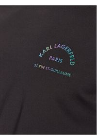 Karl Lagerfeld - KARL LAGERFELD Longsleeve 755063 533233 Czarny Regular Fit. Typ kołnierza: dekolt w karo. Kolor: czarny. Materiał: syntetyk. Długość rękawa: długi rękaw #3