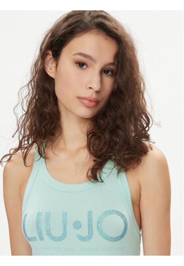 Liu Jo Top MA4327 J4695 Zielony Slim Fit. Kolor: zielony. Materiał: wiskoza