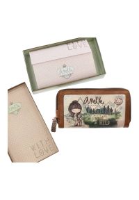 Brązowy Elegancki Portfel Damski Anekke. Kolor: brązowy. Materiał: skóra ekologiczna #3