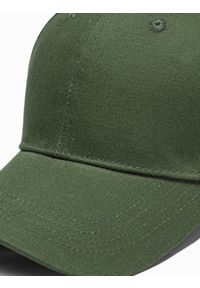 Ombre Clothing - Czapka męska z daszkiem H086 - zielona - uniwersalny. Kolor: zielony. Materiał: bawełna. Styl: klasyczny
