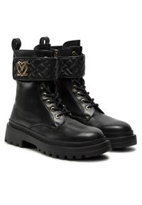 Love Moschino - LOVE MOSCHINO Trapery JA24175G1LIA0000 Czarny. Kolor: czarny. Materiał: skóra #4