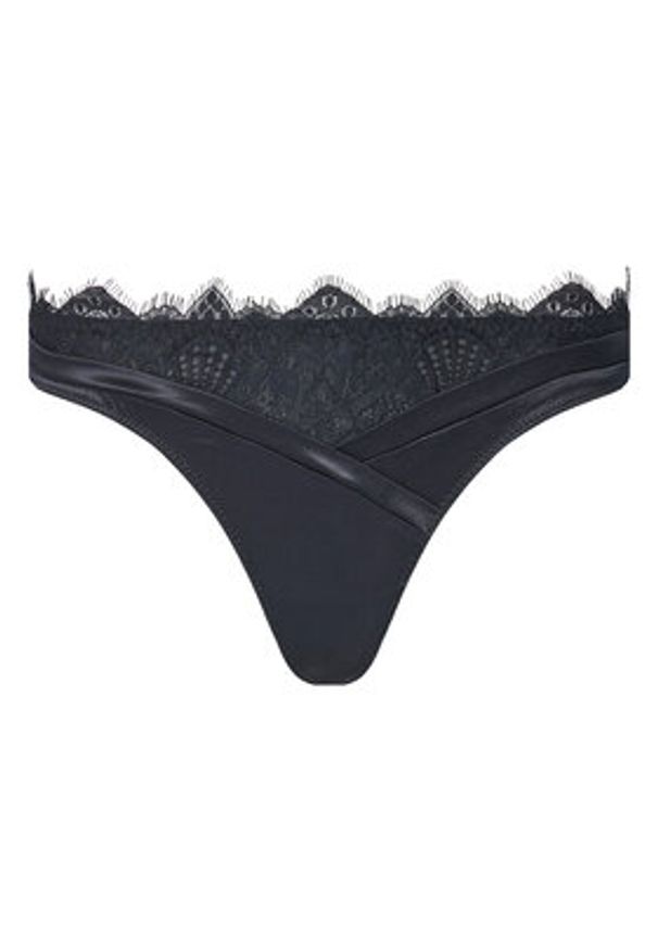 Hunkemöller Stringi Zoe 303112 Czarny. Kolor: czarny. Materiał: syntetyk