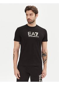 EA7 Emporio Armani T-Shirt 7M000224 AF10375 MC156 Czarny Regular Fit. Kolor: czarny. Materiał: bawełna