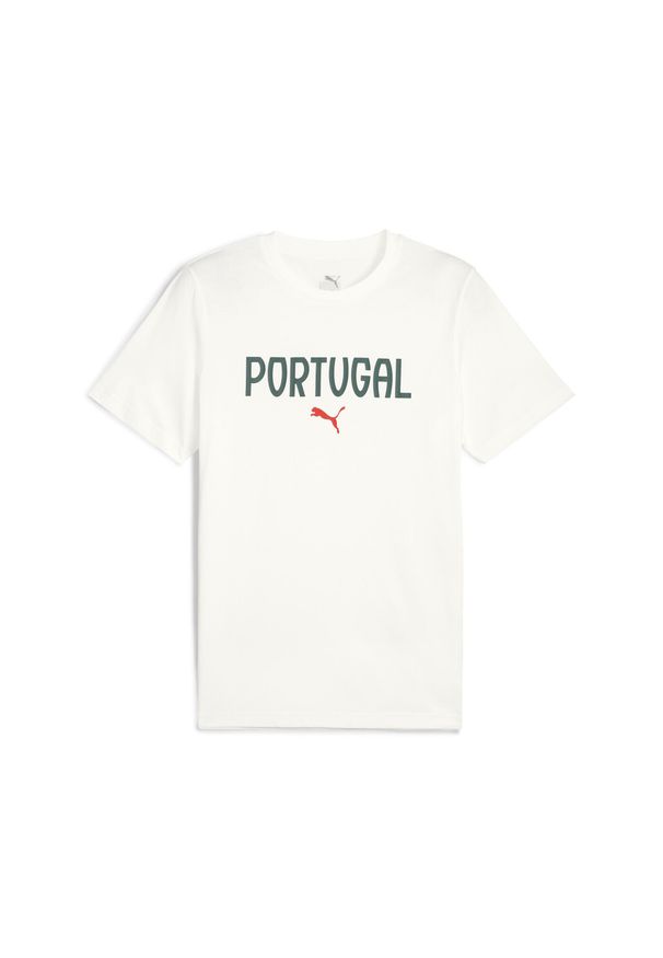 Puma - Męska koszulka Portugalia ftblNRGY PUMA White. Kolor: biały. Wzór: napisy