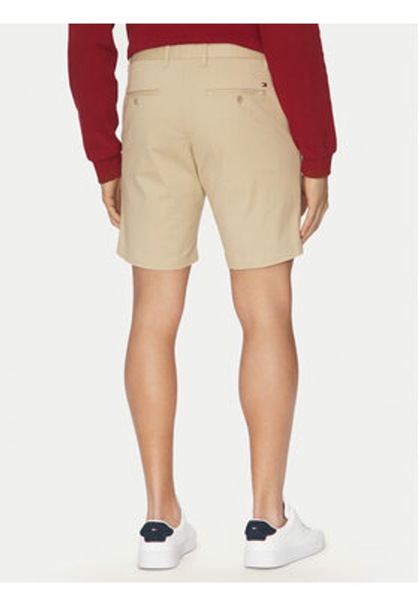 TOMMY HILFIGER - Tommy Hilfiger Szorty materiałowe Brooklyn MW0MW23563 Beżowy Regular Fit. Kolor: beżowy. Materiał: bawełna