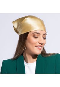 Wittchen - Damska apaszka jedwabna. Kolor: złoty. Materiał: jedwab. Wzór: gładki. Styl: klasyczny, elegancki #5