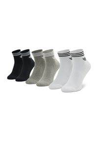 Adidas - adidas Zestaw 3 par niskich skarpet unisex Trefoil Ankle HC9550 Szary. Kolor: szary. Materiał: materiał
