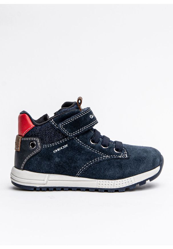Geox - Sneakersy dziecięce GEOX B Alben B. C (B163CC 02213 C4002). Kolor: niebieski. Materiał: skóra, zamsz. Szerokość cholewki: normalna
