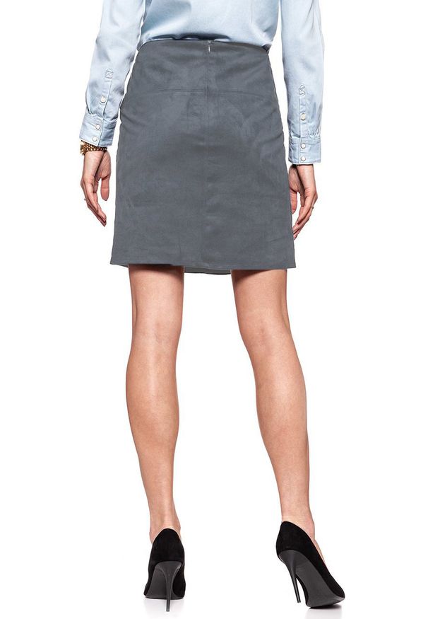 Tom Tailor - DAMSKA SPÓDNICA TOM TAILOR FAKE VELOUR LEATHER SKIRT