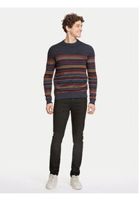 Lindbergh Sweter 30-80042 Granatowy Slim Fit. Kolor: niebieski. Materiał: syntetyk #7