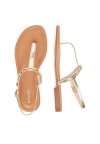 DeeZee Sandały E2141-1 Złoty. Kolor: złoty. Materiał: skóra #7