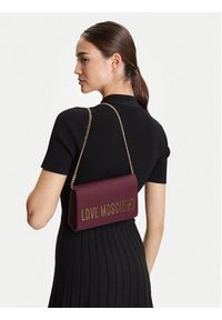 Love Moschino - LOVE MOSCHINO Torebka JC4103PP1NKD0552 Bordowy. Kolor: czerwony. Materiał: skórzane #3