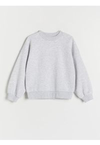 Reserved - Bawełniana bluza z napisem - jasnoszary. Kolor: szary. Materiał: bawełna. Wzór: napisy #1
