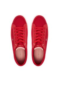 TOMMY HILFIGER - Tommy Hilfiger Tenisówki Th Low Vulc FW0FW09390 Czerwony. Kolor: czerwony. Materiał: materiał #4