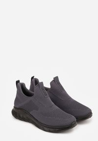 Born2be - Szare Buty Sportowe Sneakersy Ozdobione Napisem Gallego. Okazja: na co dzień. Kolor: szary. Wzór: aplikacja, napisy #6