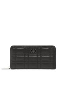 Calvin Klein Duży Portfel Damski Re-Lock Quilt Z/A Wallet Lg K60K609912 Czarny. Kolor: czarny. Materiał: skóra #1
