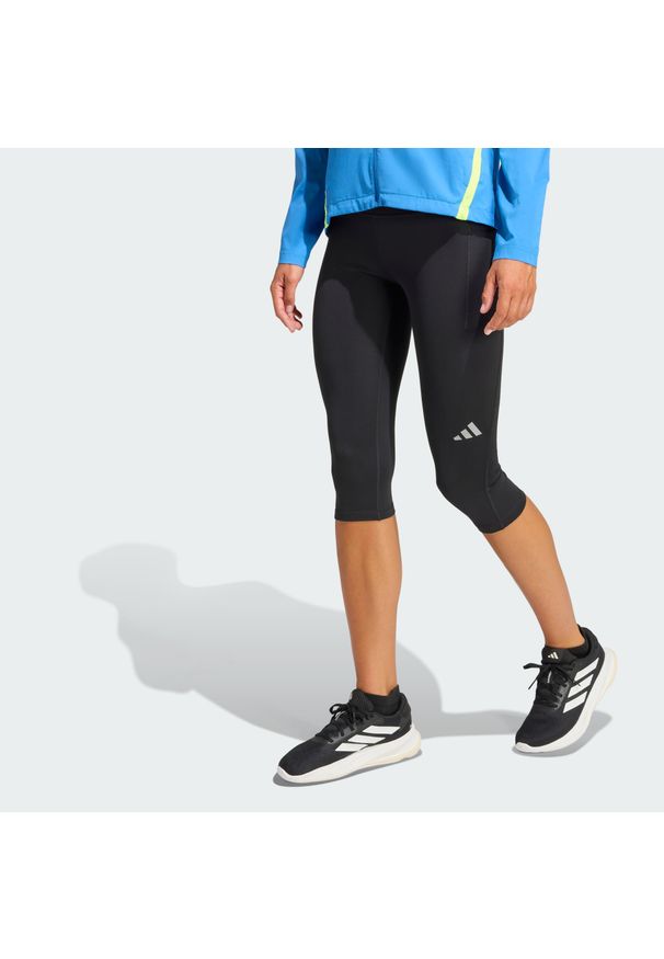 Adidas - Legginsy ADI365 Running Climacool 3/4. Kolor: czarny. Technologia: ClimaCool (Adidas). Sport: bieganie