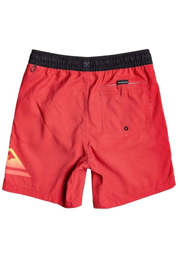 Spodenki kąpielowe dla dzieci Quiksilver Dredge. Kolor: czerwony. Materiał: poliester