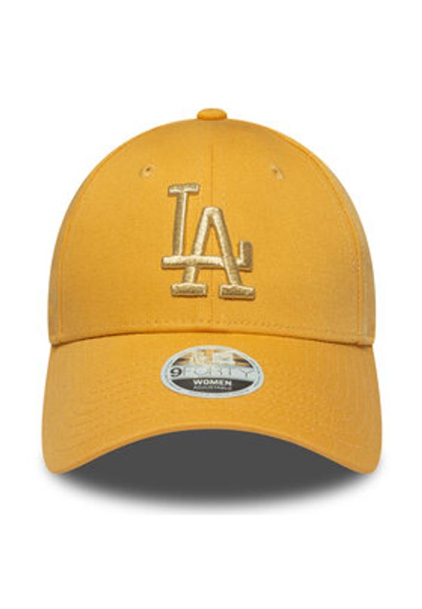 New Era Czapka z daszkiem LA Dodgers Metallic Yellow 9FORTY 60667386 Żółty. Kolor: żółty. Materiał: bawełna, materiał