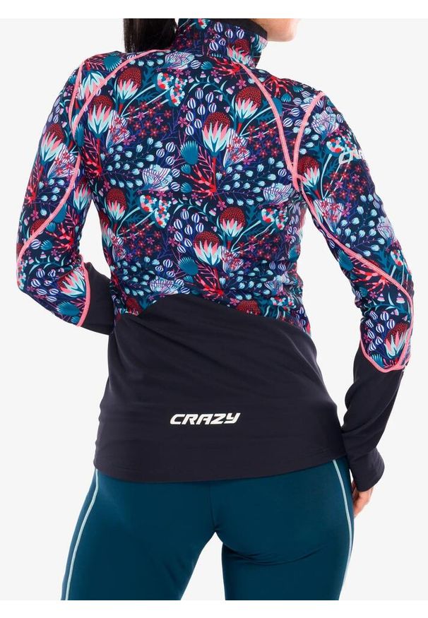 CRAZY - Bluza rozpinana damska Crazy Pull Oxygen Printed. Kolor: niebieski