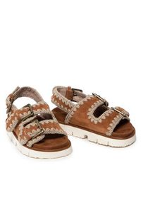 Mou Sandały New Bio SW461003A Brązowy. Kolor: brązowy. Materiał: skóra, zamsz #3