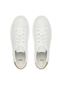 BOSS Sneakersy Kieran 50536393 Biały. Kolor: biały. Materiał: skóra
