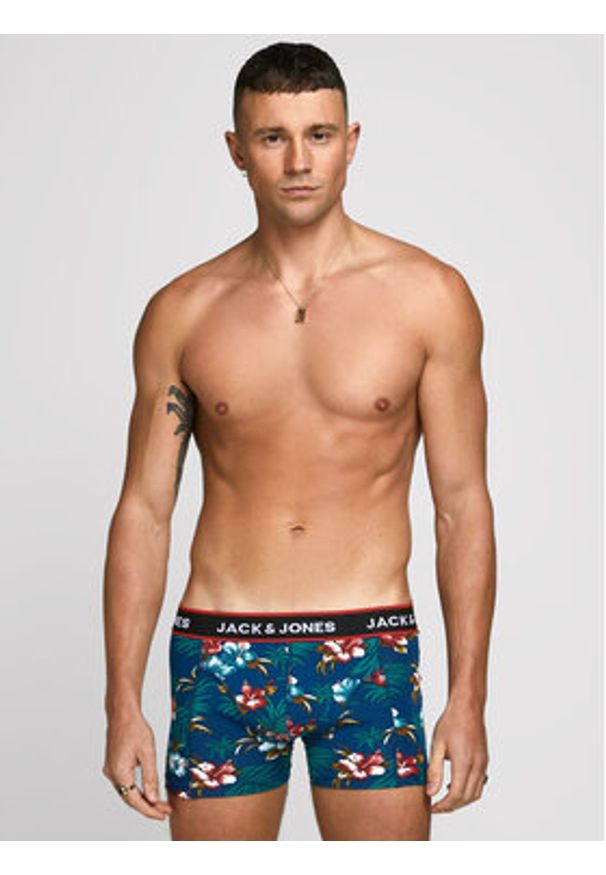 Jack & Jones Komplet 3 par bokserek Flower 12171253 Kolorowy. Materiał: bawełna. Wzór: kolorowy