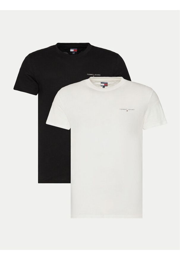 Tommy Jeans Komplet 2 t-shirtów Linear DM0DM20353 Kolorowy Slim Fit. Materiał: bawełna. Wzór: kolorowy