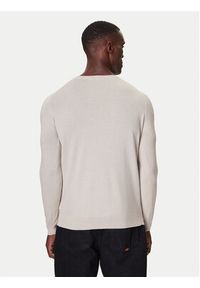 Karl Lagerfeld - KARL LAGERFELD Sweter 655000 554399 Beżowy Slim Fit. Typ kołnierza: dekolt w karo. Kolor: beżowy. Materiał: wełna #3