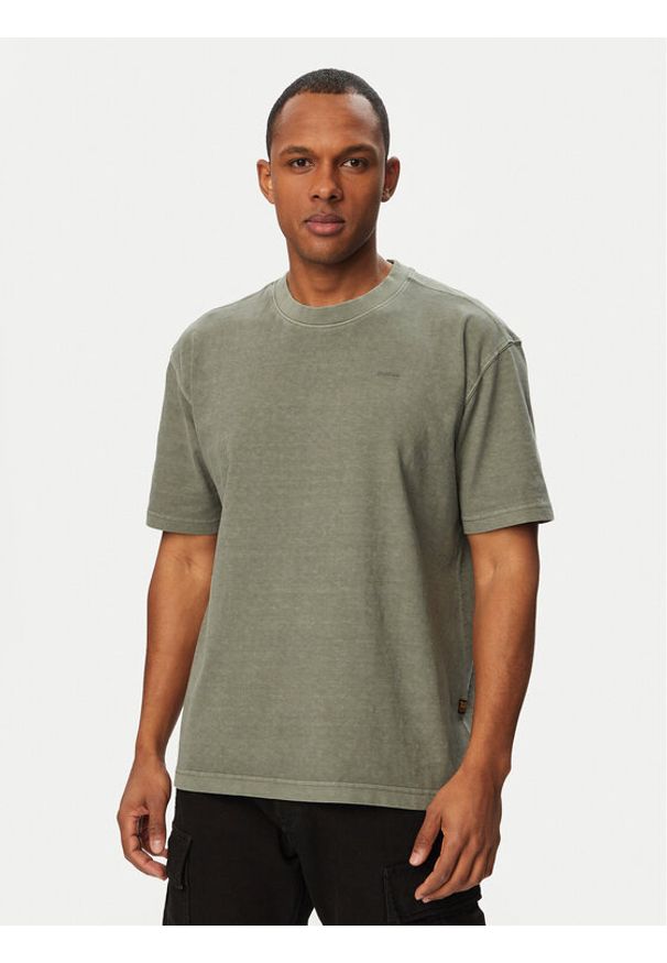 G-Star RAW - G-Star Raw T-Shirt Base D28588-E517 Zielony Regular Fit. Kolor: zielony. Materiał: bawełna