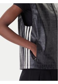 Adidas - adidas Kamizelka Pleather KE5033 Czarny Oversize. Kolor: czarny. Materiał: skóra #3