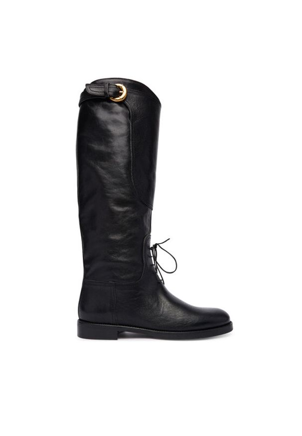 Weekend Max Mara Oficerki Visby 2525796015600 Czarny. Kolor: czarny. Materiał: skóra