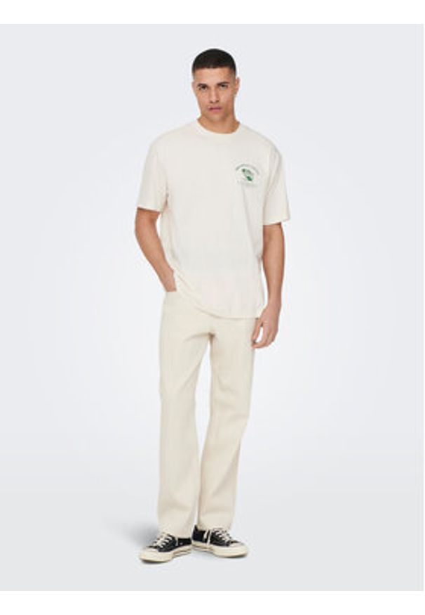 Only & Sons Jeansy 22025917 Biały Loose Fit. Kolor: biały