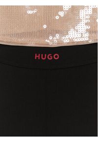 Hugo Legginsy 50500494 Czarny Slim Fit. Kolor: czarny. Materiał: bawełna