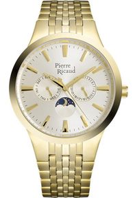 Zegarek Pierre Ricaud Zegarek męski Pierre Ricaud P97225.1111QF złoty. Kolor: złoty #1