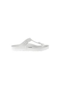 Japonki damskie Birkenstock Gizeh. Zapięcie: bez zapięcia. Kolor: biały. Materiał: syntetyk, materiał. Szerokość cholewki: normalna. Sezon: lato. Sport: turystyka piesza