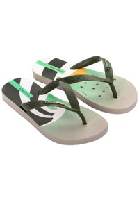 Klapki dziecięce Ipanema Jr. beżowo-zielone 35-36. Kolor: beżowy, żółty, wielokolorowy. Styl: sportowy
