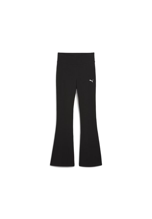 Puma - Damskie rozkloszowane legginsy Essentials z wysokim stanem PUMA. Stan: podwyższony. Kolor: czarny. Sport: bieganie