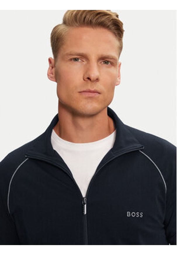 BOSS - Boss Bluza Mix&Match 50515366 Granatowy Regular Fit. Kolor: niebieski. Materiał: bawełna